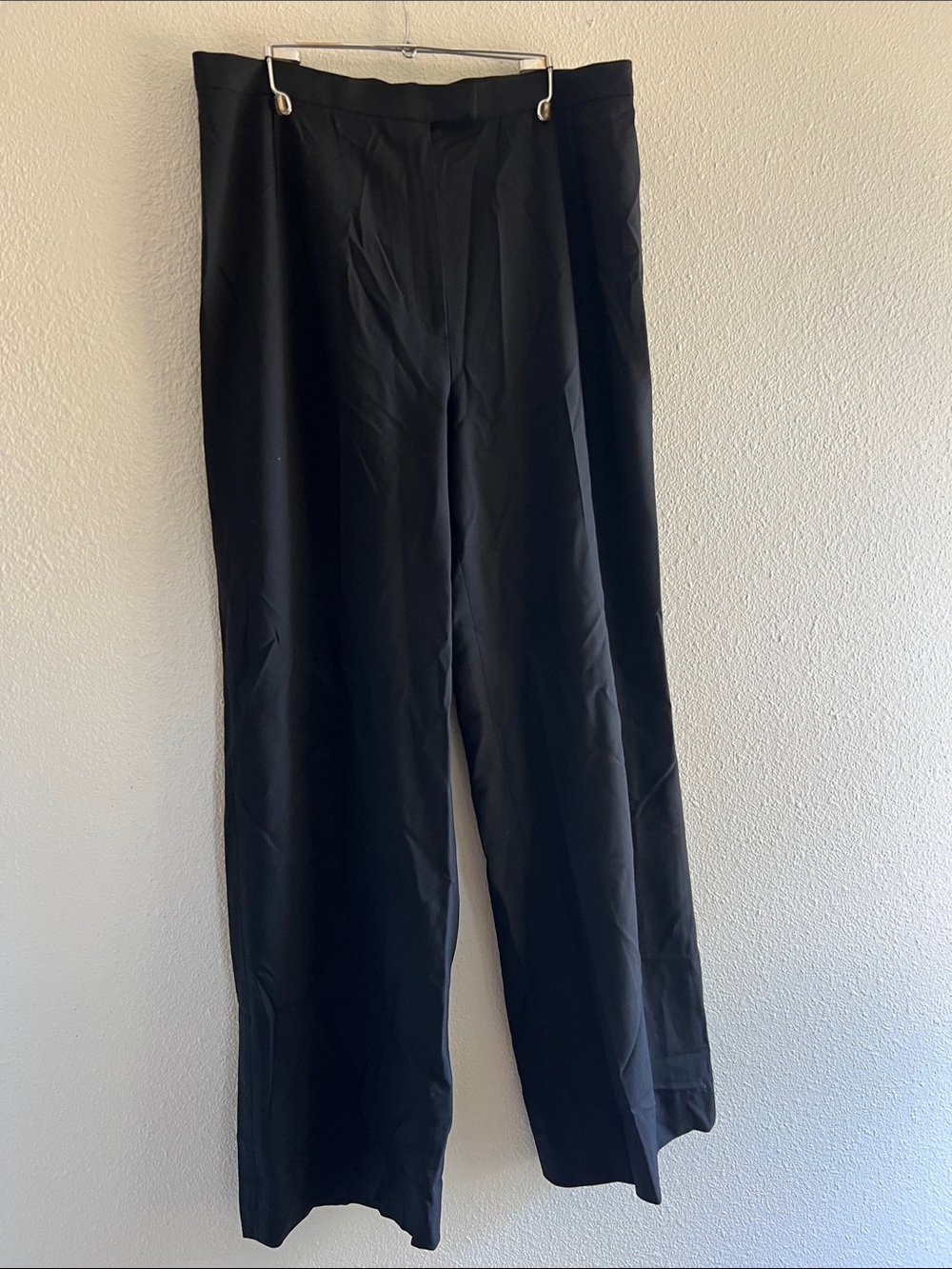Lafayette 148 New York Black Wide-Leg Trousers size 10